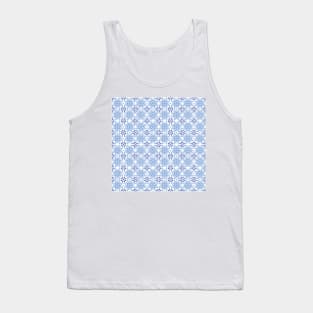 Mediterranean blue tiles stars and flowers pattern Tank Top